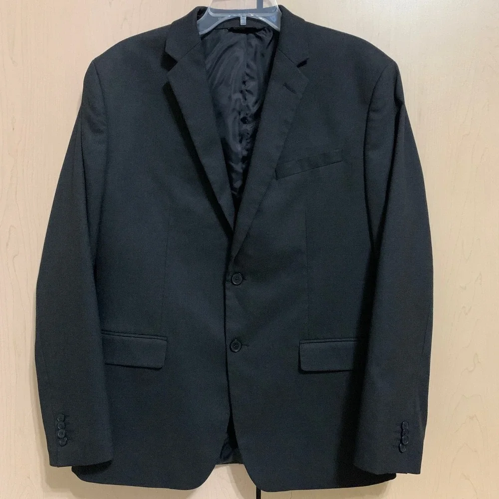 Banana Republic Slim Fit Blazer Jacket Men 44R Charcoal 2-Button Single-Breasted